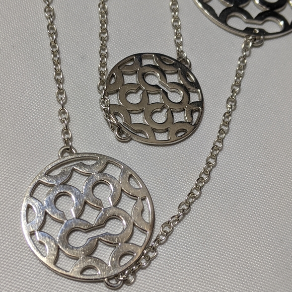 Sterling Coach Signature Necklace - Picture 2 of 9